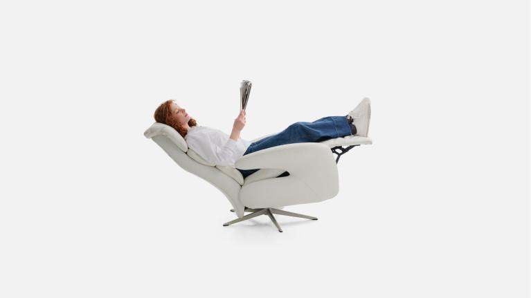 Fauteuil relaxation manuelle New Eden en cuir