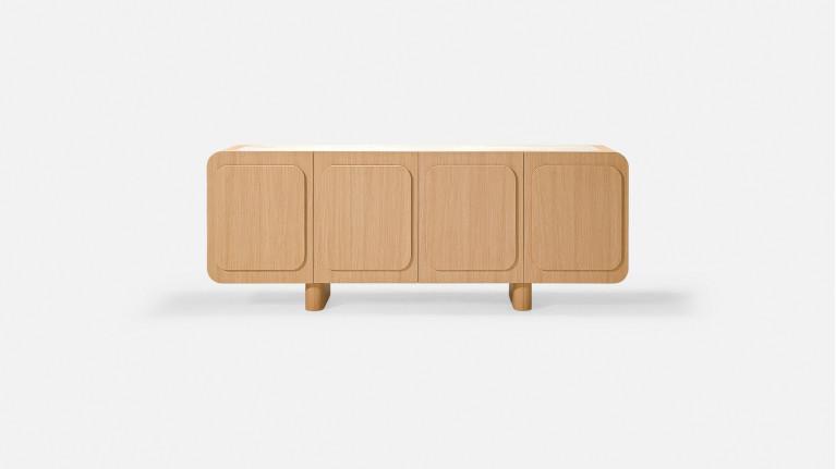 Buffet MINERA bois et placage eucalyptus 4 portes