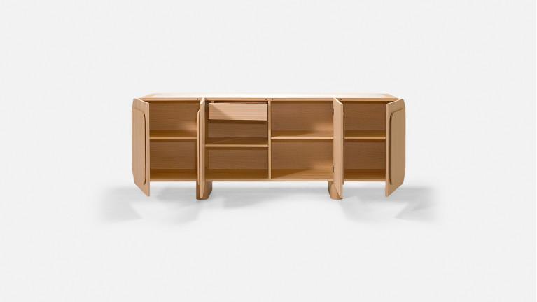 Buffet MINERA bois et placage eucalyptus 4 portes
