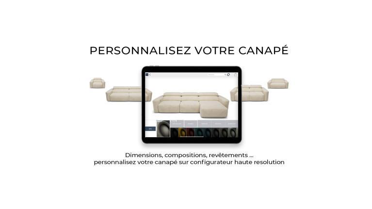 Canapé d'angle modulable relaxation électrique REVELATION