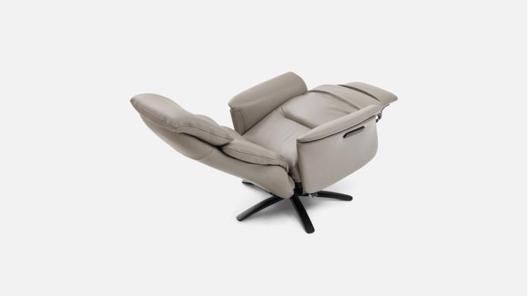 Fauteuil relax électrique GABIN avec moteurs en cuir