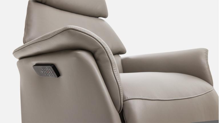 Fauteuil relax électrique GABIN avec moteurs en cuir