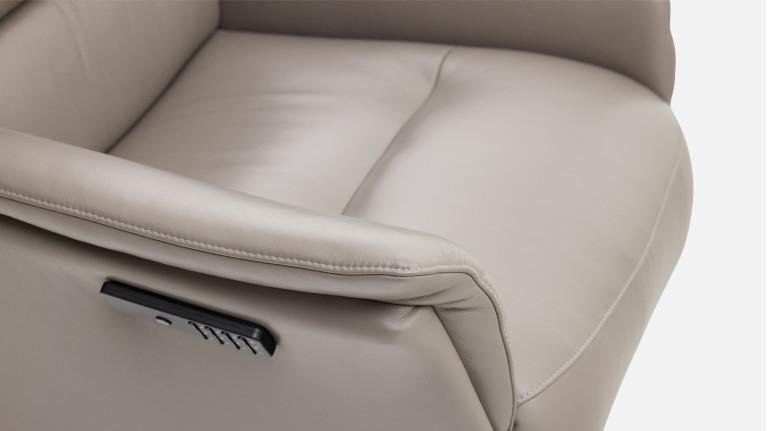 Fauteuil relax électrique GABIN avec moteurs en cuir