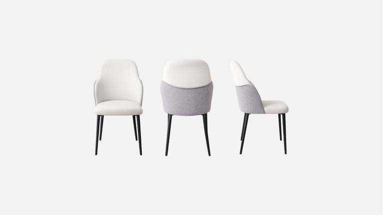 Chaise de salle à manger design italien en tissu, Bump