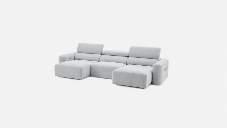 Canapé relaxation électrique REVELATION, modulable, tissu