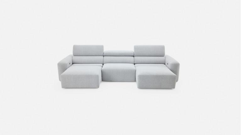 Canapé relaxation électrique REVELATION, modulable, tissu