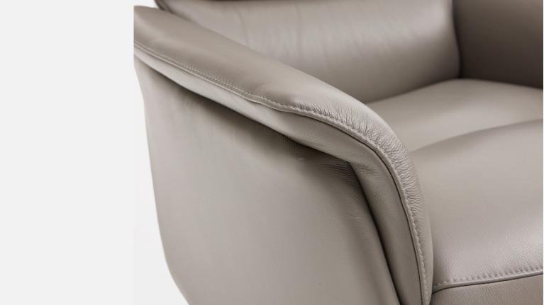 Fauteuil relax manuel GABIN en cuir, disponible en 6 tailles
