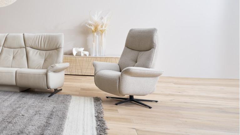 Fauteuil relaxation électrique pivotant cuir Himolla AVA