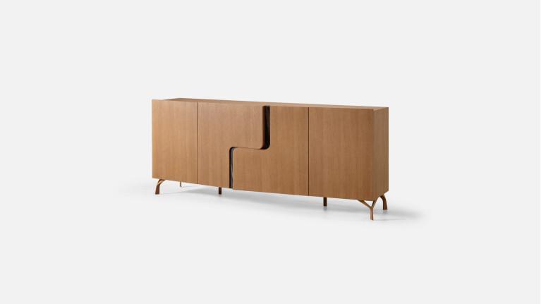 Buffet 4 portes JADE design élégant et rangement généreux