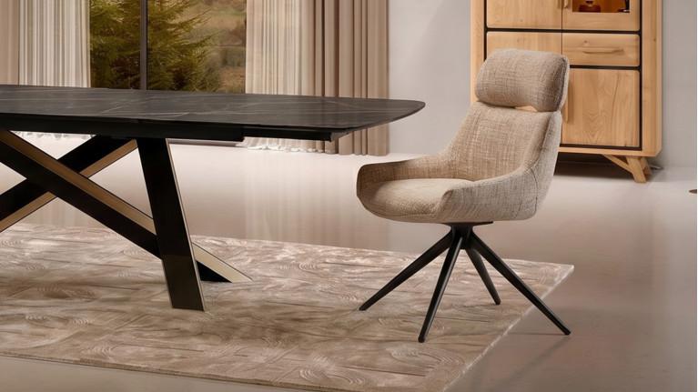 Chaise pivotante 360° CHAPO – Assise enveloppante, retour auto