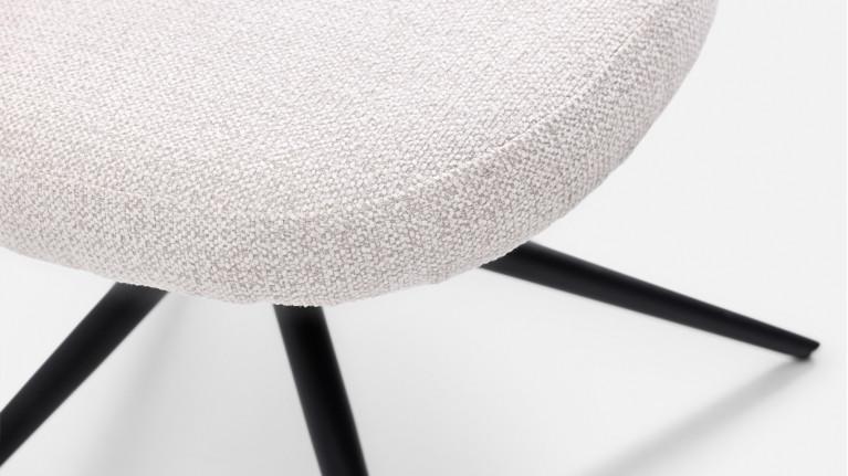 Fauteuil de salle à manger CALINE, pivotant, tissu bouclette
