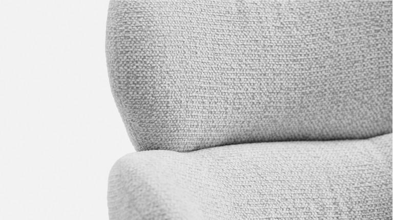 Fauteuil de salle à manger CALINE, pivotant, tissu bouclette