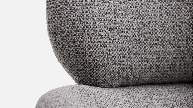 Fauteuil de salle à manger CALINE, pivotant, tissu bouclette