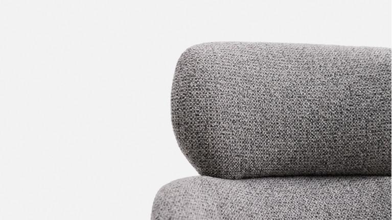 Fauteuil de salle à manger CALINE, pivotant, tissu bouclette