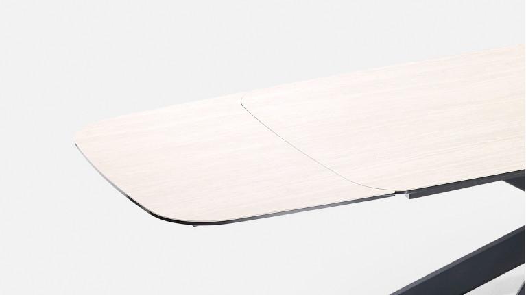 Table de repas extensible MIA Plateau céramique & Piétement Étoile Fer