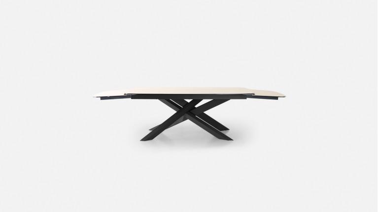 Table de repas extensible MIA Plateau céramique & Piétement Étoile Fer