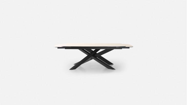 Table de repas extensible MIA Plateau céramique & Piétement Étoile Fer