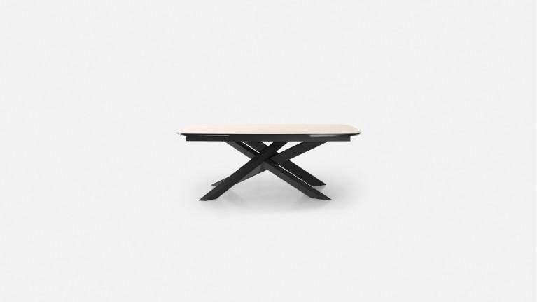 Table de repas extensible MIA Plateau céramique & Piétement Étoile Fer