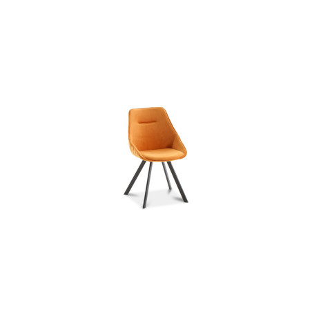 Chaise BILBAO - A la fois confortable et raffinée, la chaise en tissu orange BILBAO existe dans une multitude de coloris.
