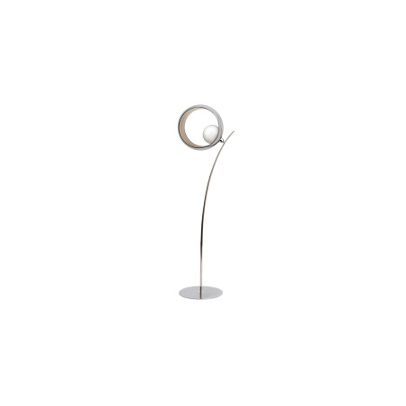 Lampadaire OKIO ARC - Un lampadaire design pour votre intérieur. Structure chrome et verre noir. Disponible en blanc.