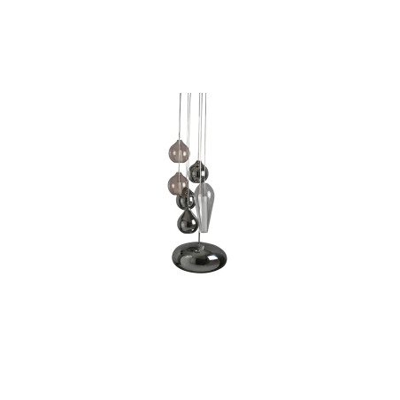 Suspension KAHINA - Jolie suspension composée de plusieurs lumières. Finition chrome, ardoise, cuivre ou laiton brossé.