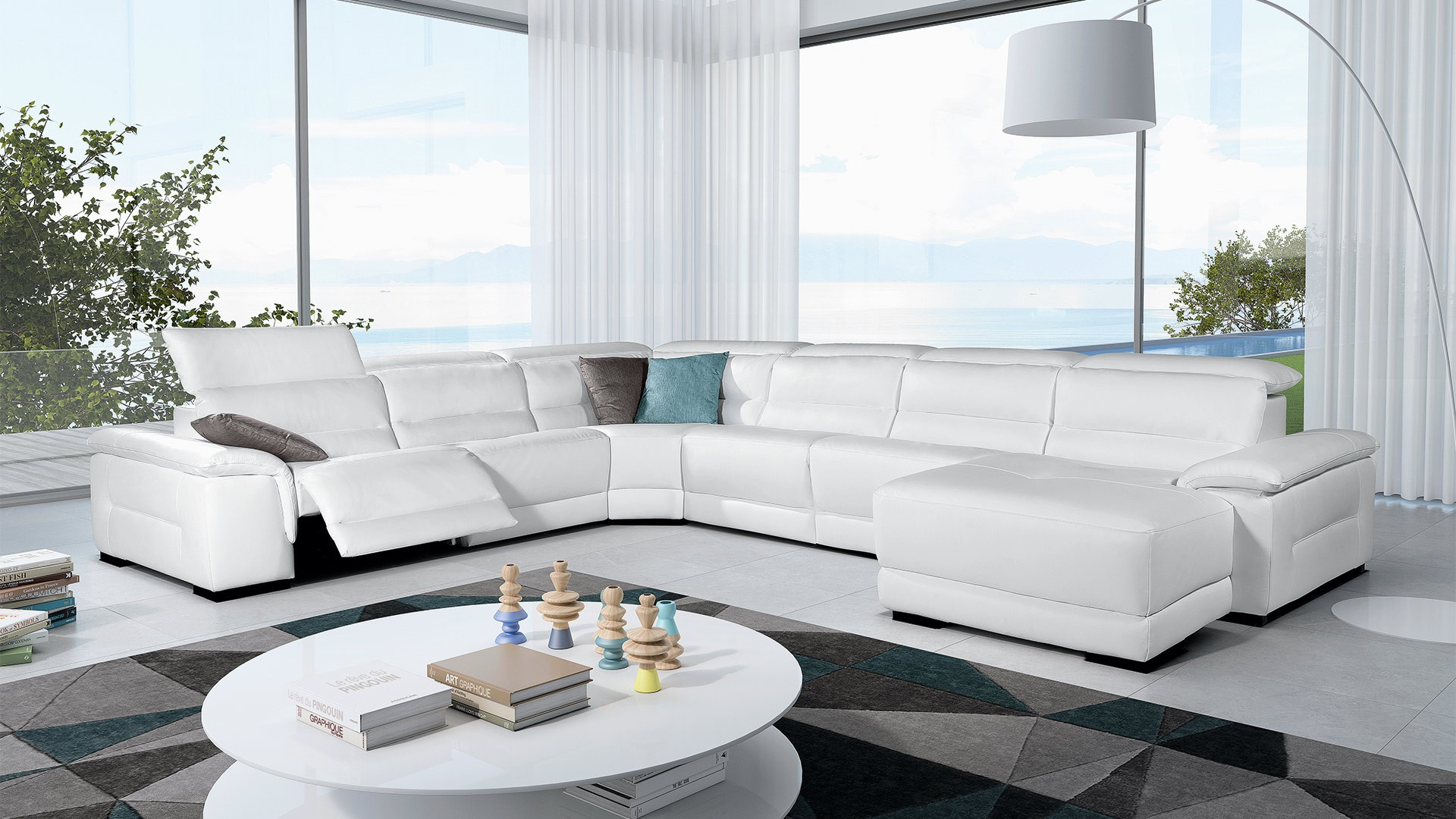 Canapé angle droit relax électrique+ usb- Neuf - Ameublement