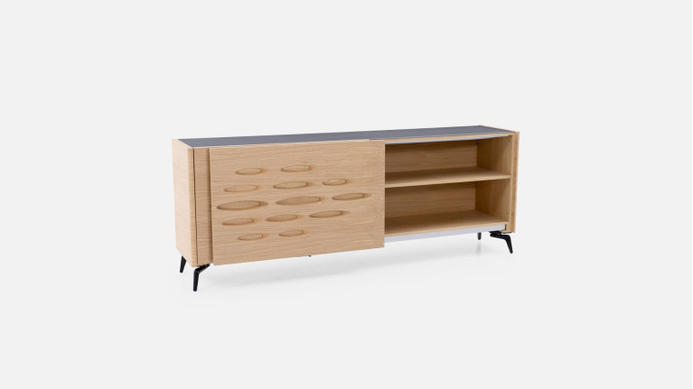 Buffet OROS 2 portes coulissantes | Design sculptural et lumineux