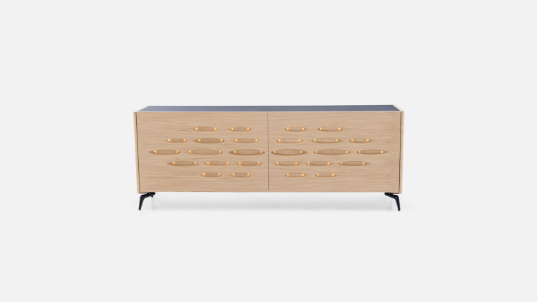 Buffet OROS 2 portes coulissantes | Design sculptural et lumineux