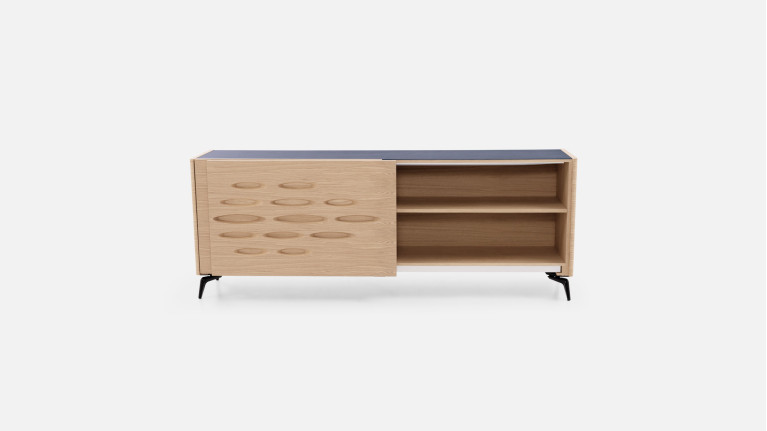 Buffet OROS 2 portes coulissantes | Design sculptural et lumineux