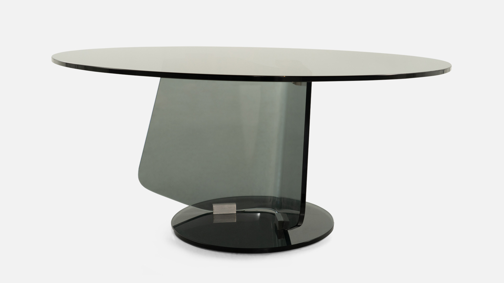 Table basse MIRAGGIO | Design en verre courbé et plateau trempé