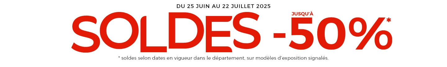 C’est le moment de se faire plaisir ! Des centaines de modèles soldés jusqu'à -50%* vous attendent dans nos magasins