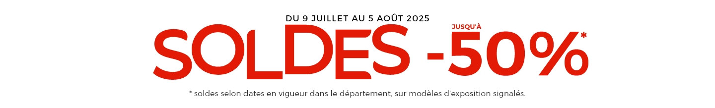 C’est le moment de se faire plaisir ! Des centaines de modèles soldés jusqu'à -50%* vous attendent dans nos magasins