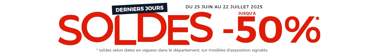C’est le moment de se faire plaisir ! Des centaines de modèles soldés jusqu'à -50%* vous attendent dans nos magasins