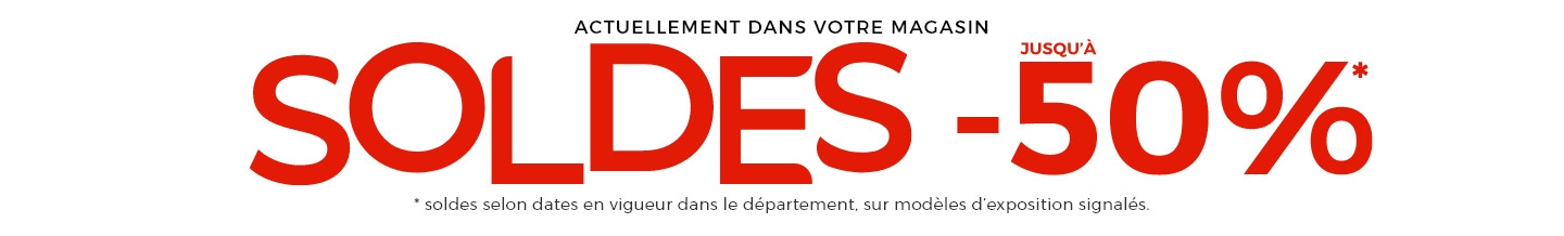 Bannières soldes Mobilier de France – jusqu’à -50 % du 3 au 30 janvier  2026