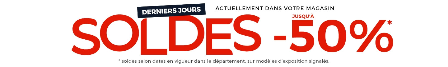 Bannières soldes Mobilier de France – jusqu’à -50 % du 7 janvier au 3 février 2026