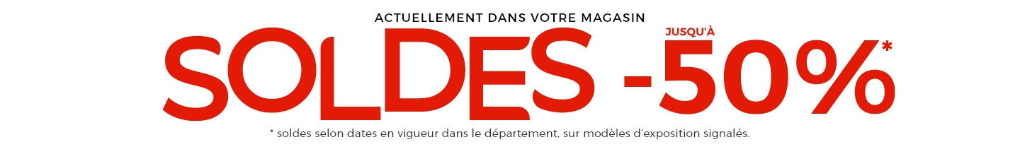 C'est le moment de se faire plaisir ! Canapés, meubles, décoration : profitez de Soldes jusqu’à -50% dans votre magasin. 