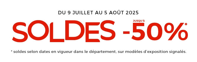 C’est le moment de se faire plaisir ! Des centaines de modèles soldés jusqu'à -50%* vous attendent dans nos magasins