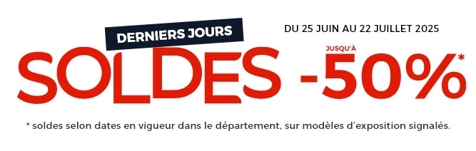 C’est le moment de se faire plaisir ! Des centaines de modèles soldés jusqu'à -50%* vous attendent dans nos magasins
