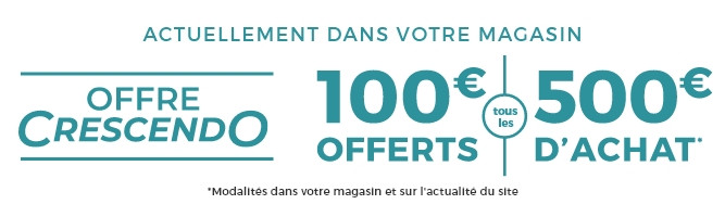 Promotion Mobilier de France CRESCENDO – jusqu’à 100€ offerts par tranche de 500€