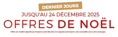 Profitez des derniers jours des Offres de Noël dans votre magasin Mobilier de France.