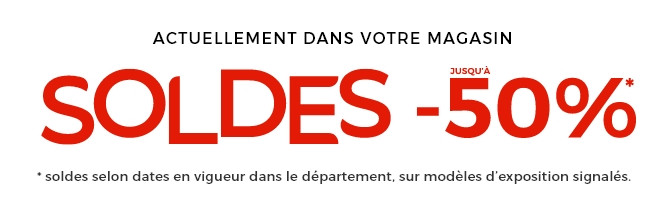 Bannières soldes Mobilier de France – jusqu’à -50 % du 7 janvier au 3 février 2026