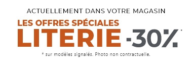 En ce moment, la literie est à -30% dans votre magasin Mobilier de France VITRE.