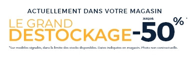 Grand choix d'articles à prix complément déstockés : jusqu'à -50% dans votre magasin de meubles et canapés