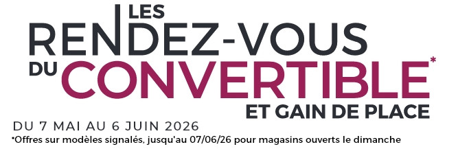 En ce moment, profitez d’offres exclusives sur les canapés convertibles et solutions gain de place.