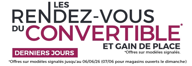 Derniers jours offres exceptionnelles sur le convertible et le gain de place chez Mobilier de France