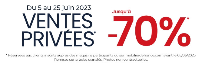Profitez des offres incroyables sur nos canapés, meubles et décoration dans votre magasin Mobilier de France