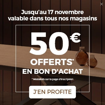 50€ offerts en bon d'achat